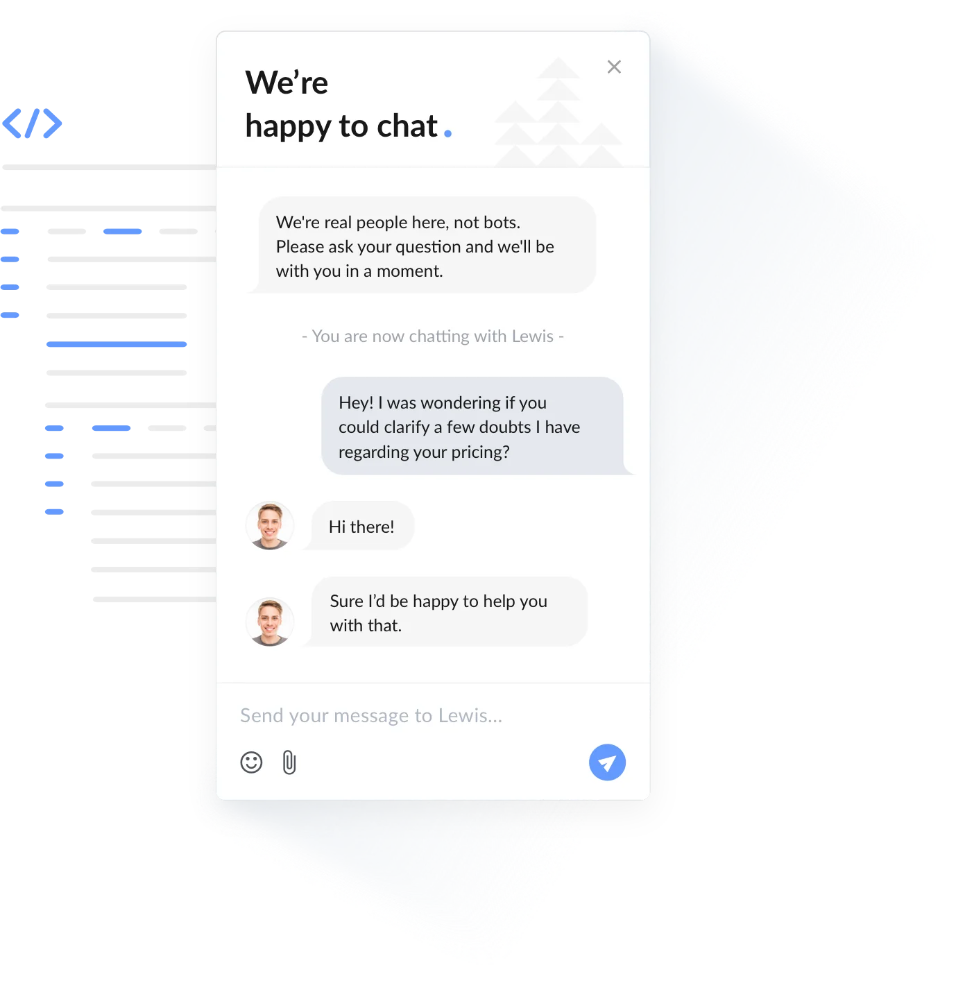 Live Chat window
